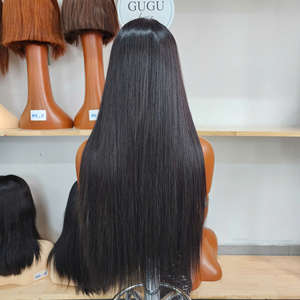 GUGU HAIR Remy Vietnamese Human Hair Lace <b>Front</b> <b>Wig</b> Transparent for Lace Natural Color Long Length All Colors Suitable - Product Image 3