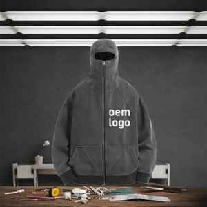 Sudadera con Capucha de Invierno para Hombre 2026 de Alta Calidad con Logotipo Personalizado, Oversize, Lavado Ácido, Forro Polar Ninja, Ecológica - Product Image 6