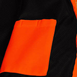 High Visibility Reflective Safety Hoodie Full Zip Work <b>Jacket</b> Men's <b>Orange</b> Polyester <b>Hi</b> <b>Vis</b> Workwear - Product Image 6