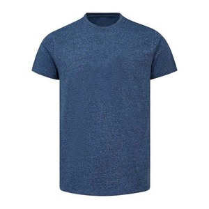 T-shirt décontracté en coton respirant à manches courtes style urbain pour homme, col rond bleu, grandes tailles - Product Image 6