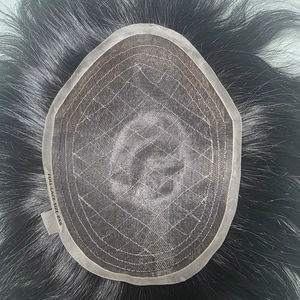 Welded Mono Full Lace Natural Wave Raw <b>Hair</b> Prosthesis Indian Remy <b>Hair</b> Toupee Taz <b>Hair</b> BD Bangladesh - Product Image 1