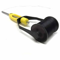 Beste Qualität Mittlere Messing füße Spulen Mit Keramik einsatz Goldene Farbe Fliegen binde werkzeuge Fliegen fischen Werkzeuge