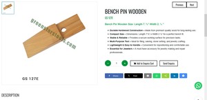 Équerre de menuisier en bois de 7 3/4 pouces, accessoire d'établi pour la fabrication de bijoux, outils à main |   Numéro d'article GS-127E - Product Image 3