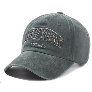 Vintage Fashion <b>Baseball</b> <b>Cap</b> with Waterproof Terry Jersey Fabric Hand Embroidered 3D Logo Washed Letter Style Puff Printing - Product Image 4