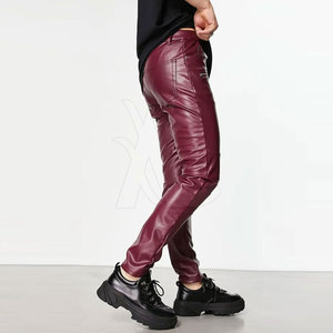 Pantalones de Cuero Premium para Hombre con Textura Suave, Corte Clásico Recto, Costuras Duraderas y Diseño Moderno para Uso Diario - Product Image 5