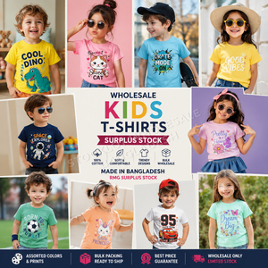 เสื้อยืดเด็กสต็อกล็อตจำนวนมาก ปลอดสารเคมีอันตราย เสื้อยืดลายกราฟิกแบบสบายๆ ขายส่งจำนวนมากจากโรงงานโดยตรง - Product Image 6