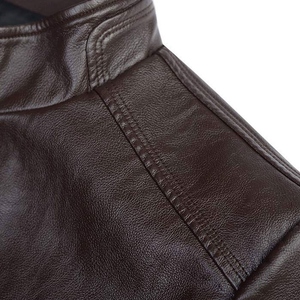 Veste d'hiver en cuir de vache véritable pour homme, veste de moto tendance, imperméable, fermeture éclair asymétrique, design tendance et audacieux - Product Image 3