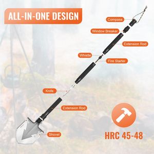 Strumento da campeggio multiutensile portatile compatto 11 in 1 per la pala di sopravvivenza - Product Image 6