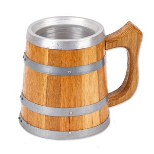 Natural Grain Wooden Eco-Friendly Modern Goblet Elegant Beer Mug Decorative Drinkware for Bar Use Special Occasions and Gifts 45 - Product Image 1