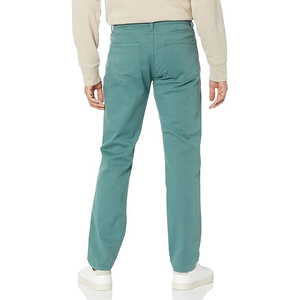 Jean en denim bleu clair pour homme, coupe droite, taille haute, jambe large, respirant, longueur longue, prêt à expédier - Product Image 3