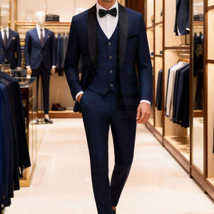Trajes de Esmoquin para Hombre de Alta Calidad, Conjunto de Traje Formal, Corte Clásico, Diseño Elegante, Precio al por Mayor, Talla y Color Personalizables - Product Image 3