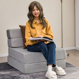 Tri Fold Folding Sleeper <b>Sofa</b> <b>Bed</b> with <b>Storage</b> Reclining Loveseat for Living Room Bedroom Apartment - Product Image 3