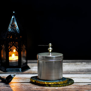 <b>Bulk</b> Price Handmade Silver Jar <b>Candle</b> with Lid For Home and Wedding Decoration - Product Image 5