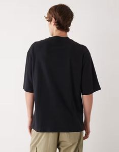 เสื้อยืดผู้ชายผ้าฝ้าย 100% ทรงโอเวอร์ไซส์ ไหล่ตก 230GSM พิมพ์โลโก้ ไซส์พลัส บิ๊ก ทอล ไหล่กว้าง ทรงหลวม ดีไซน์เรียบ - Product Image 3