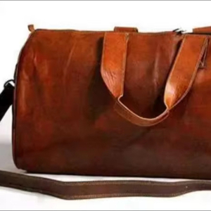 Genuine Leather Large <b>Foldable</b> Multi-functional <b>Travel</b> Duffle <b>Bag</b> Gym Weekend Overnight Carry-On Luggage Customizable Size Color - Product Image 3