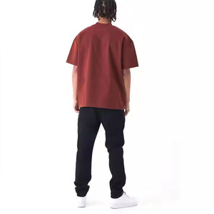 OEM Manufacture Men's t Shirt High Quality Streetwear <b>Blank</b> T Shirt 250 Gsm Heavy <b>Weight</b> Print logo T Shirt for Men's - Product Image 3