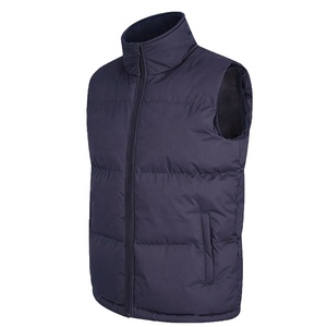 Venta al por mayor de los hombres al aire libre Casual Stand Collar Chaleco chaqueta acolchada abrigo chaleco invierno cálido chaqueta sin mangas OEM - Product Image 1