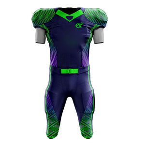 Uniformes de football américain pour hommes adultes sur mesure de haute qualité, fabriqués en tissu polyester respirant et durable - Product Image 1