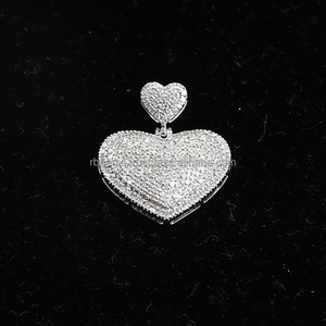 Personalized Custom Heart Pendant IGI Certified 925 Sterling Silver VVS Moissanite Iced Out <b>Rapper</b> Charm Hip Hop Party Jewelry - Product Image 1