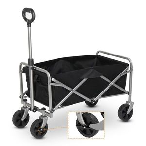 Carrello da Giardino Pieghevole Piatto in Tessuto Oxford 600D, Capacità 100kg, 74.5*45.5*84cm, Telaio Argento, per Campeggio - Product Image 2