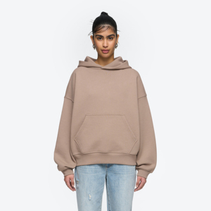 Meilleurs sweats à capuche oversize pour femmes, style streetwear hiver, qualité OEM, vente en gros, 100% coton molletonné respirant, col à capuche uni - Product Image 1