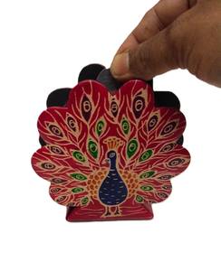 Cartera de Cuero Hecha a Mano con Forma de Animal y Patrón Cuadrado, Temática Artificial, Souvenir de Delhi, Modelo Lowellcraft - Product Image 1