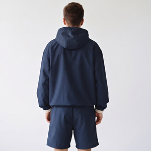 OEM Custom Wholsale Men Windbreaker Hoodie Lightweight <b>Nylon</b> <b>Shorts</b> Men Hiking Camping Waterproof <b>Short</b> Trackset Side Pockets - Product Image 2