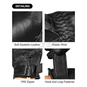 Guantes de Motociclismo de Cuero Vacuno para Hombre, Protección Completa para las Manos, Resistentes al Viento, de Alta Calidad, para Invierno - Product Image 5