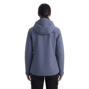 Chaqueta de Invierno con Capucha para Mujer, Estilo Bomber, Exterior de Cuero PU, Color Sólido, Poliéster, Cierre de Cremallera, Logotipo Frontal, Estilo Utilitario - Product Image 2