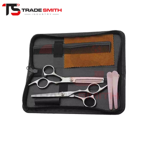 Ensemble de ciseaux et peignes de coiffure en acier inoxydable, ciseaux courbes, peigne de finition, outils de coupe pour <span class=keywords><strong>barbier</strong></span>, outils professionnels - Product Image 6