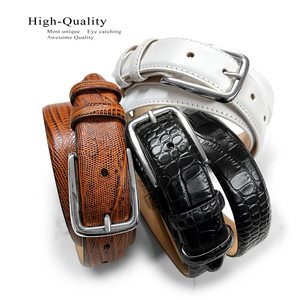 Cinturones de Cuero Liso de Alta Calidad al por Mayor, Cinturones con Hebilla Automática sin Agujeros, Cinturones Casuales para Hombre Elegantes y Versátiles - Product Image 6