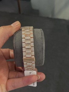 Montre mécanique de luxe pour homme, style européen et américain, entièrement sertie de diamants Moissanite, bracelet en acier, fonction répétiteur, modèle très vendu, directement de l'usine - Product Image 5