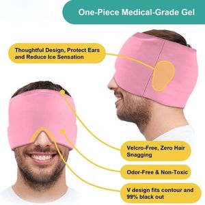 Tappo di sollievo per l'emicrania in Gel per la terapia del freddo caldo a 360 gradi per gli occhi gonfi della pressione del seno-pressione da Stress riutilizzabile - Product Image 5