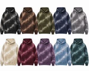 Sudadera con Capucha Tie-Dye para Hombre, Corte Holgado, Algodón French Terry, Estilo Casual para Otoño, con Bolsillos - Product Image 6