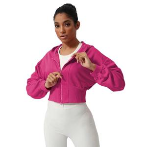 Sudadera Corta con Capucha para Mujer, Estilo Pullover, Diseño Único, Buena Calidad, Venta al Por Mayor de Fábrica - Product Image 2
