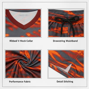 Ensemble d'uniformes de football avec maillot et short, application du nom de l'équipe, 100% polyester, grandes tailles pour hommes, entraînement - Product Image 6