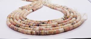 AAA Natural Pink Opal Heishi Tyre Shape <b>Beads</b> 8-9MM Shaded Opal Wheel <b>Beads</b> 16 Inch Pink Opal Shaded Wheel <b>Beads</b> For Jewelry - Product Image 5