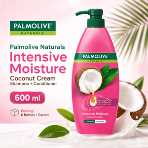 Palmolive Naturals Intensive Moisture Coconut Cream <b>Shampoo</b> 600ml | 2-in-1 Smoothing Straightening - Product Image 1