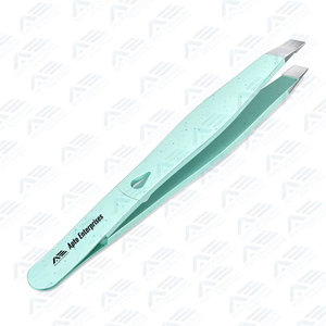 Custom Logo Slanted Tip Precision Tweezers <b>for</b> Hair Plucking Professional Stainless Steel Eyebrow Tweezers - Product Image 6