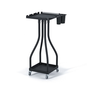 รถเข็นเก็บอุปกรณ์ทำผมสแตนเลสสตีลแบบโมเดิร์น 4 ล้อ สำหรับงานหนัก พร้อมที่วางอ่างผสมสีผม - Product Image 1