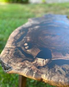 <b>Epoxy</b> Log <b>Coffee</b> <b>Table</b> Live Edge Walnut Burl Wood Resin <b>Table</b> Handmade Rustic Luxury Statement Furniture For Living Room - Product Image 6