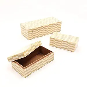 FAIZA CRAFT Caja Organizadora de Joyas Decorativa Moderna Cuadrada y Elegante con Incrustaciones de Resina Hecha a Mano, Estuche de Almacenamiento para Anillos - Product Image 2