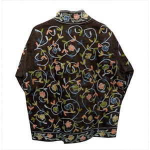 Women's New Style Embroidery Stripe Multi Floral Cotrise Cotton <b>Jacket</b> Eco-Friendly Breathable Quick Dry Unisex Autumn Winter - Product Image 6