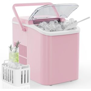 Portable Countertop <b>Ice</b> <b>Maker</b> with 26lbs/24H <b>Ice</b> Output 9 Bullet <b>Ice</b> Cubes in 6 Mins Self-Cleaning & Quiet Comp - Product Image 1