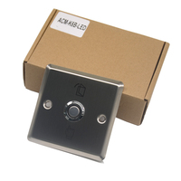 Botón de salida para puerta, interruptor de liberación, abridor con luz LED NO/COM/NC para sistema de control de acceso, entrada táctil