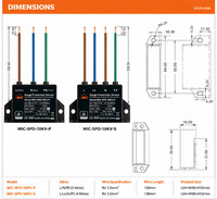 Dispositif de protection contre les surtensions de type 1 SPD AC100-277V 10kV avec 10kA Imax pour l'éclairage LED