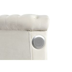 Lit King Size Hazel Cream Style Moderne en Bois avec Revêtement et Chargeur USB - Product Image 5