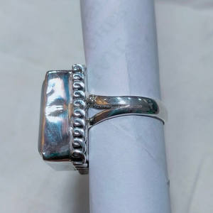 แหวนเงินสเตอร์ลิง925แหวนอัญมณีแหวนเงินสเตอร์ลิงทำมือรูปวงรี - Product Image 3