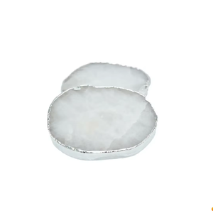 Posavasos de cristal de cuarzo de alta calidad en oferta, posavasos redondos de piedra de cristal para bebidas con soporte para café, para el hogar. - Product Image 4