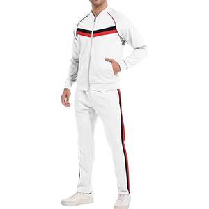 Ensemble de survêtement pour homme, 2 pièces, décontracté, jogging, échauffement, fermeture éclair intégrale, manches longues, athlétique - Product Image 1